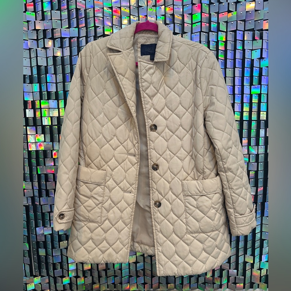 Rachel by Rachel Roy Beige Quilted Jacket • Size Small